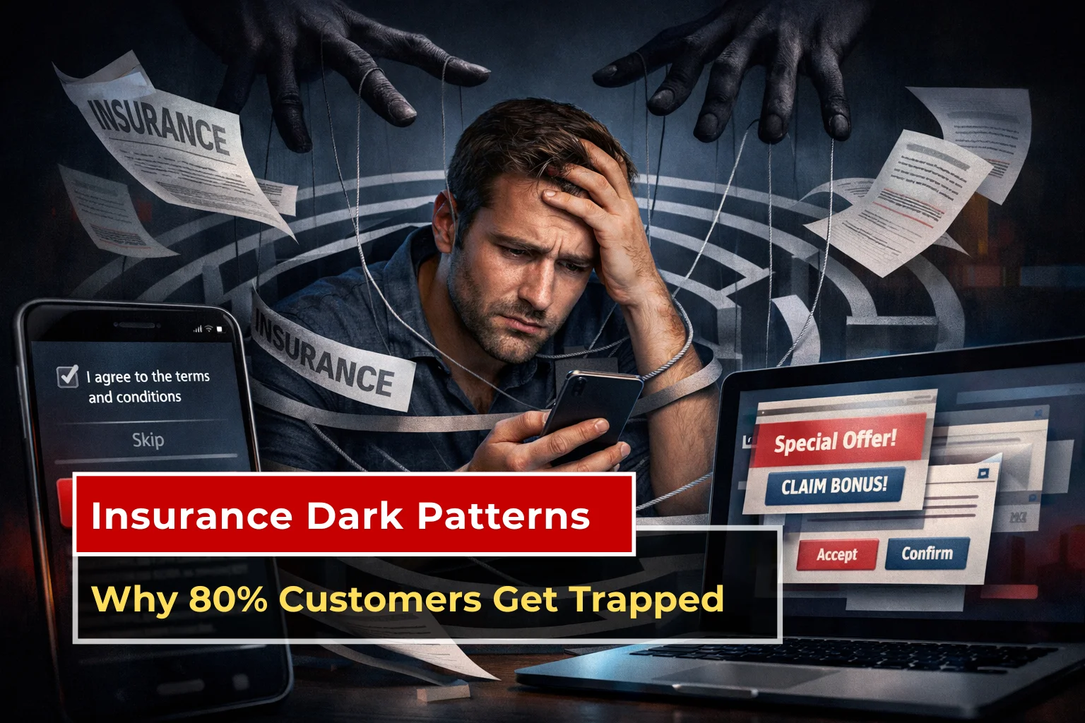 Insurance Dark Patterns Explained: Why 80% Customers Get Trapped
