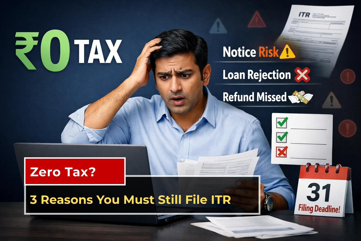 Zero Tax? 3 Reasons You Must Still File ITR